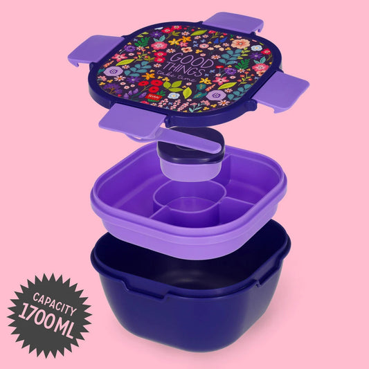 LEGAMI MILANO LUNCH BOX CONTENITORE PORTA PRANZO 1700ML FLOWERS