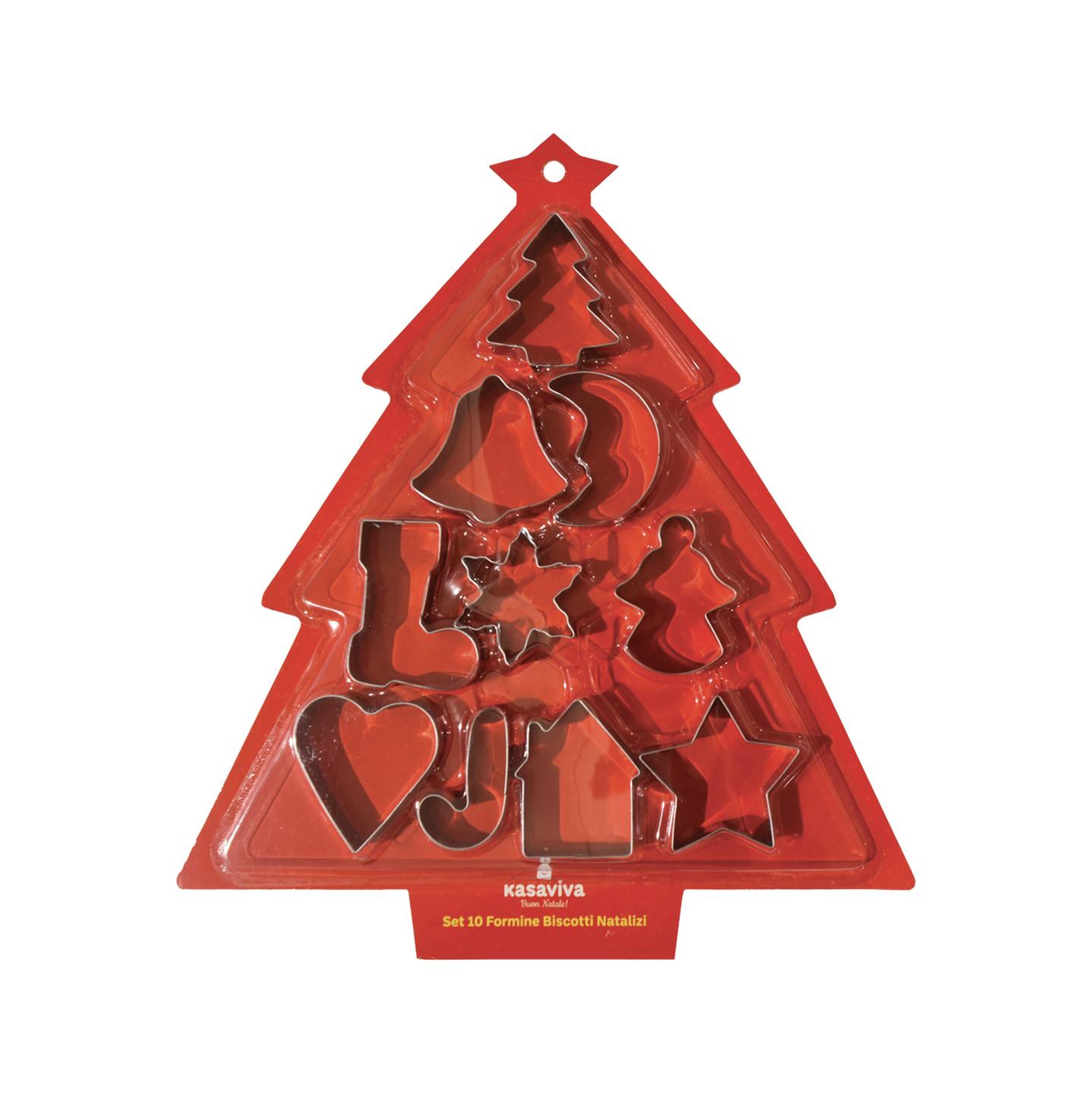 KASAVIVA NATALE SET 10 FORMINE BISCOTTI NATALIZI