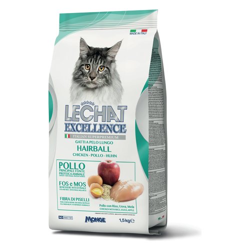 LECHAT EXCELLENCE CROCCANTINI 1,5KG HAIRBALL POLLO