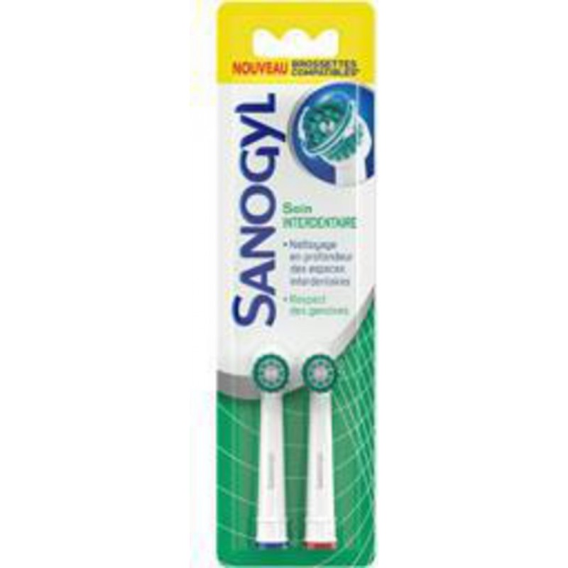 SANOGYL REFILL SPAZZOLINO ELETTRICO COMPATIBILI 2PZ INTERDENTAIRE