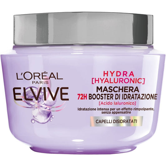 L'OREAL ELVIVE MASCHERA 300ML HYDRA HYALURONIC 72H BOOSTER DI IDRATAZIONE