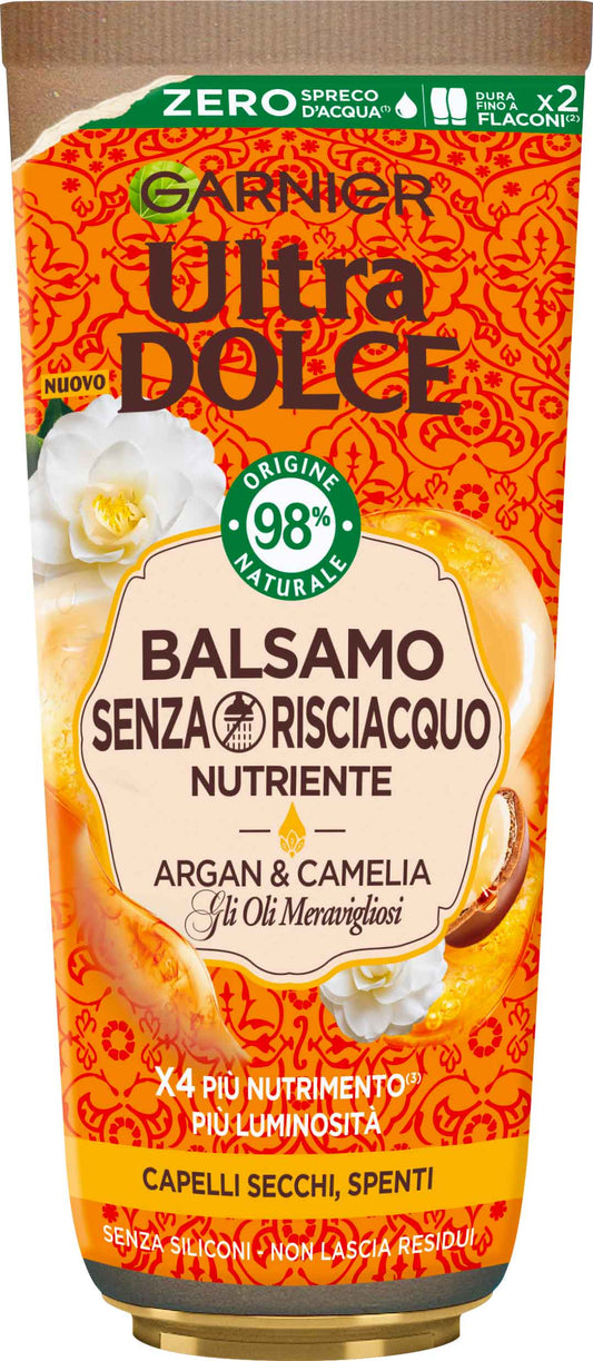 GARNIER ULTRA DOLCE BALSAMO SENZA RISCIACQUO 200ML NUTRIENTE ARGAN & CAMELIA