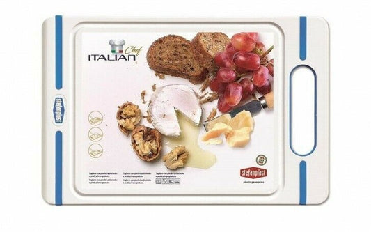 STEFANPLAST TAGLIERE ITALIAN CHEF M BIANCO/BLU 29X19X1 51317