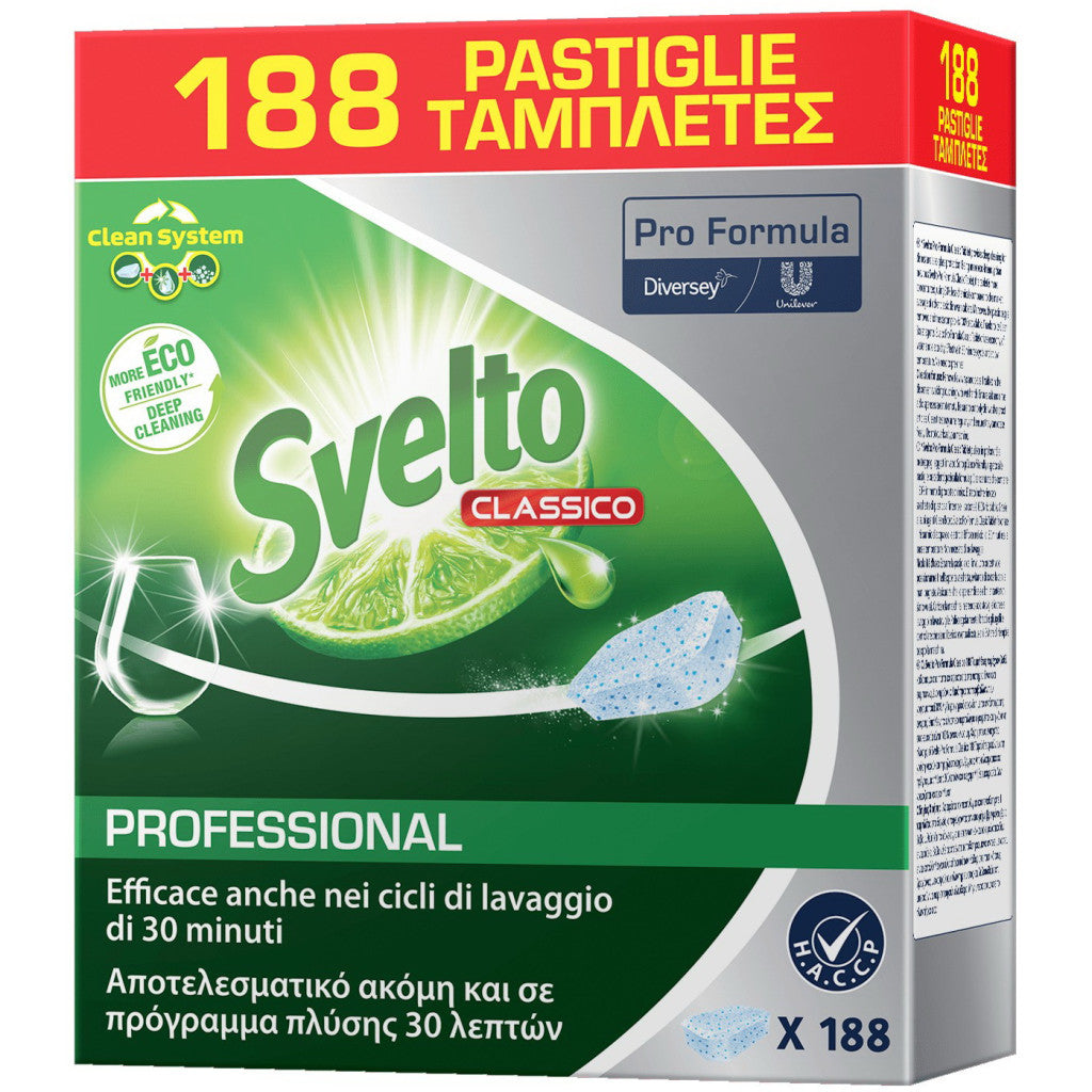 SVELTO TABS LAVASTOVIGLIE PROFESSIONAL 188PZ CLASSICO