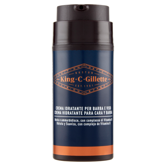 GILLETTE KING C CREMA IDRATANTE PER BARBA E VISO 100ML