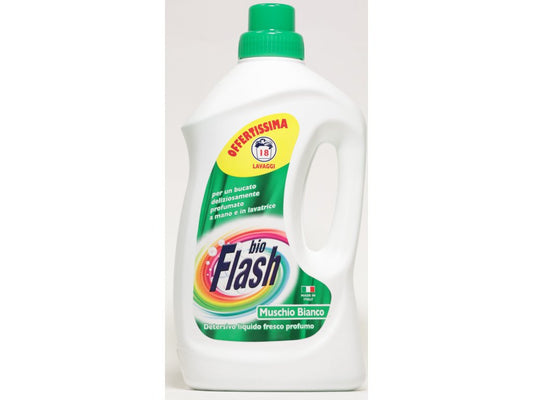 BIO FLASH LAVATRICE LIQUIDO 18LAV. 1L MUSCHIO BIANCO