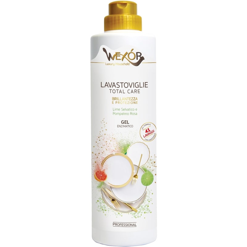 WEXOR LAVASTOVIGLIE TOTAL CARE GEL 750ML 41LAV. LIME SELVATICO E POMPELMO ROSA