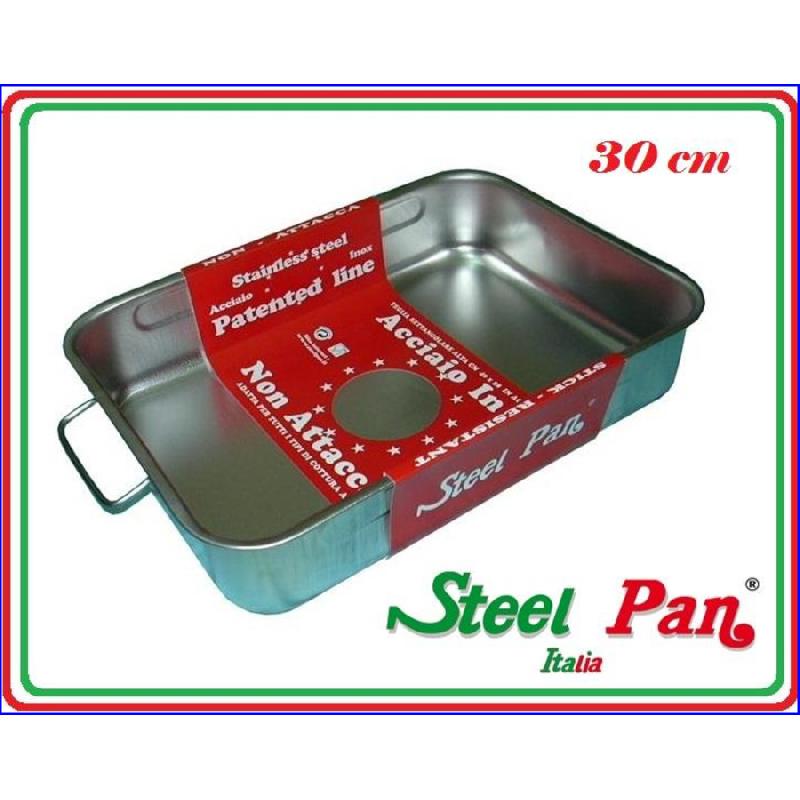 STEEL PAN TEGLIA INOX 18/10 RETTANGOLARE ALTA CM.30