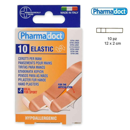 PHARMADOCT ELASTIC CEROTTI PER MANI EXTRA LUNGO CM.12X2 10PZ