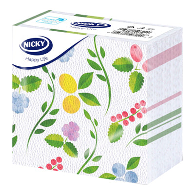 NICKY HAPPY LIFE TOVAGLIOLI DOPPIOVELO CM.33X33 70PZ