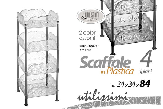 GICOS SCAFFALE IN PLASTICA 4 RIPIANI 34X34X84 URS-838927