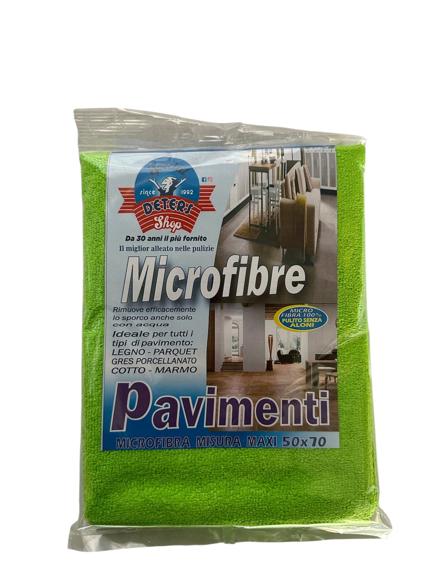 SDS LINEA MICROFIBRE PAVIMENTI MISURA MAXI CM.50X70 PULITO SENZA ALONI