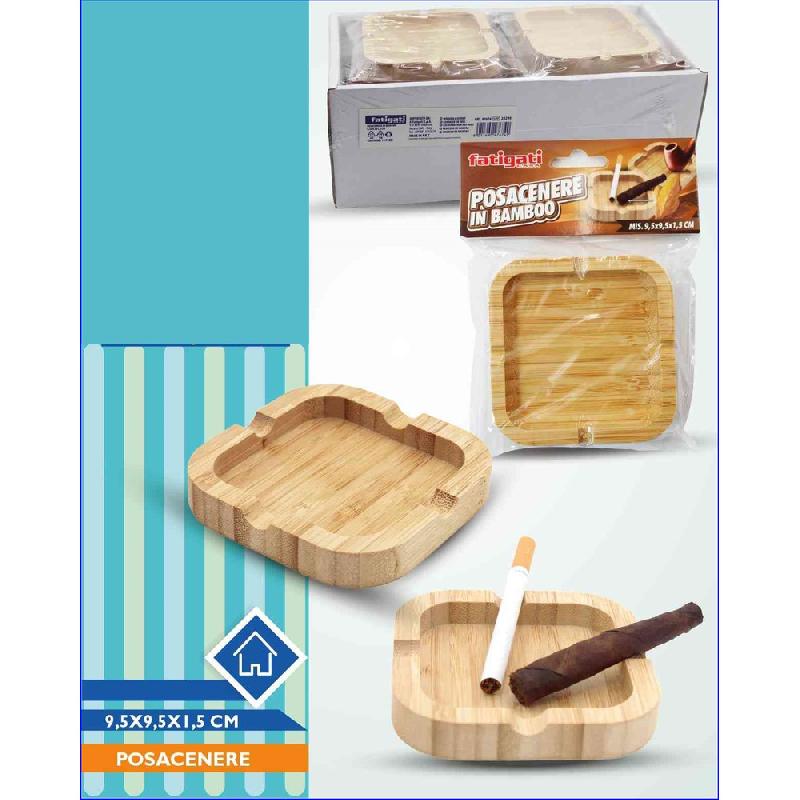 FATIGATI POSACENERE IN BAMBOO CM.9,5X9,5X1,5