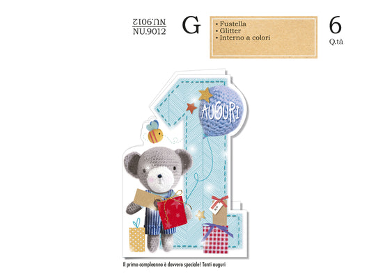 CROMO NB BIGLIETTO NUMERO 1 BAMBINO NU.9012