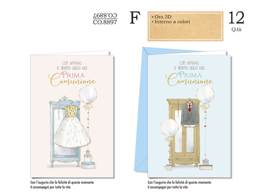 CROMO NB BIGLIETTO COMUNIONE CO.8897