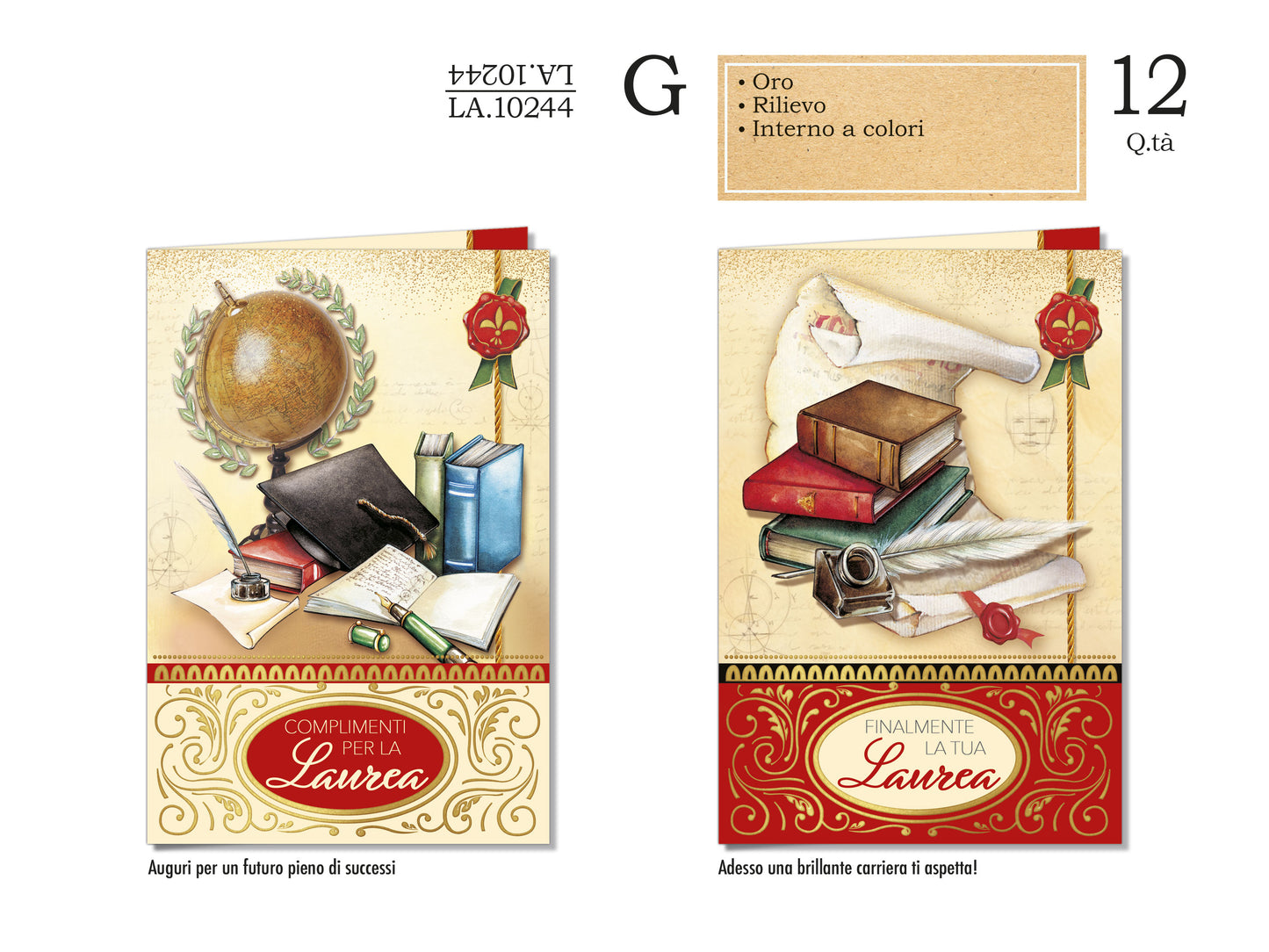 CROMO NB BIGLIETTO LAUREA LA.10244