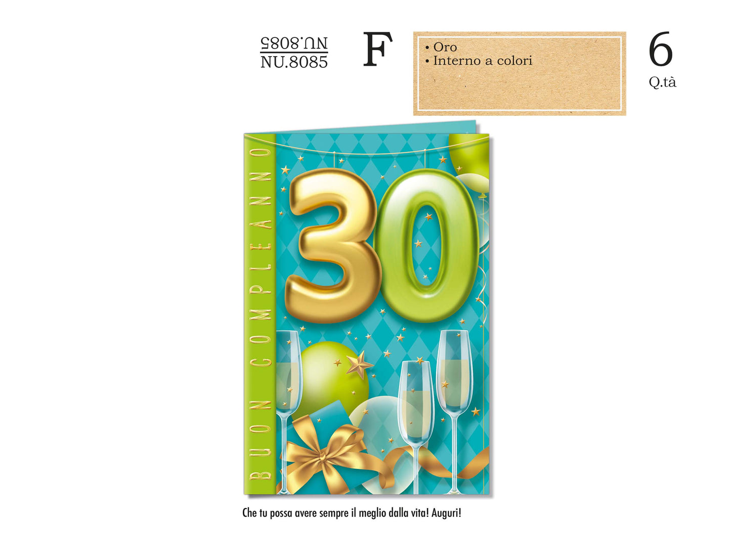CROMO NB BIGLIETTO 30 ANNI NU.8085