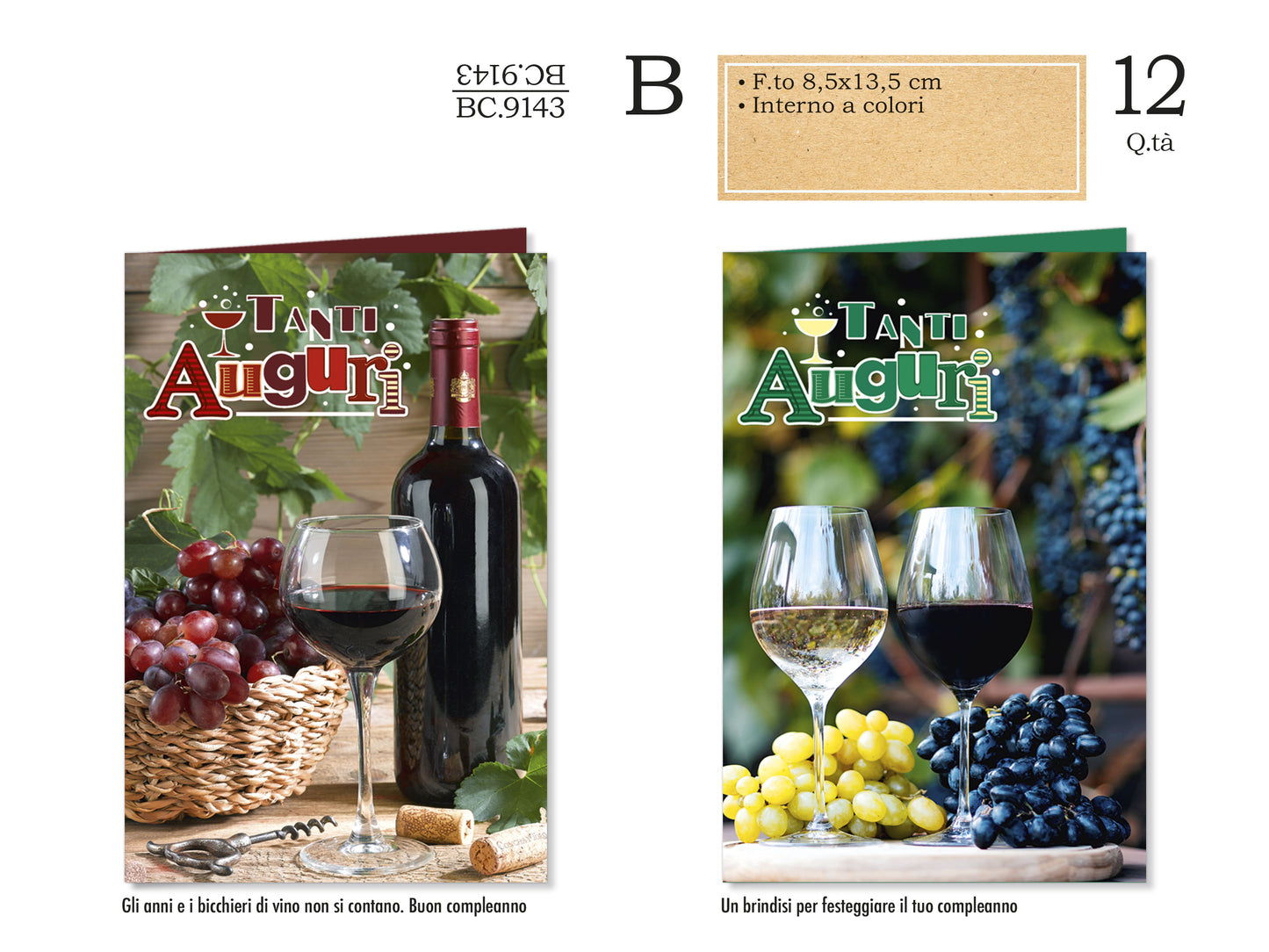 CROMO NB MINI BIGLIETTO COMPLEANNO MASCHILE 8,5X13,5 BC.9143