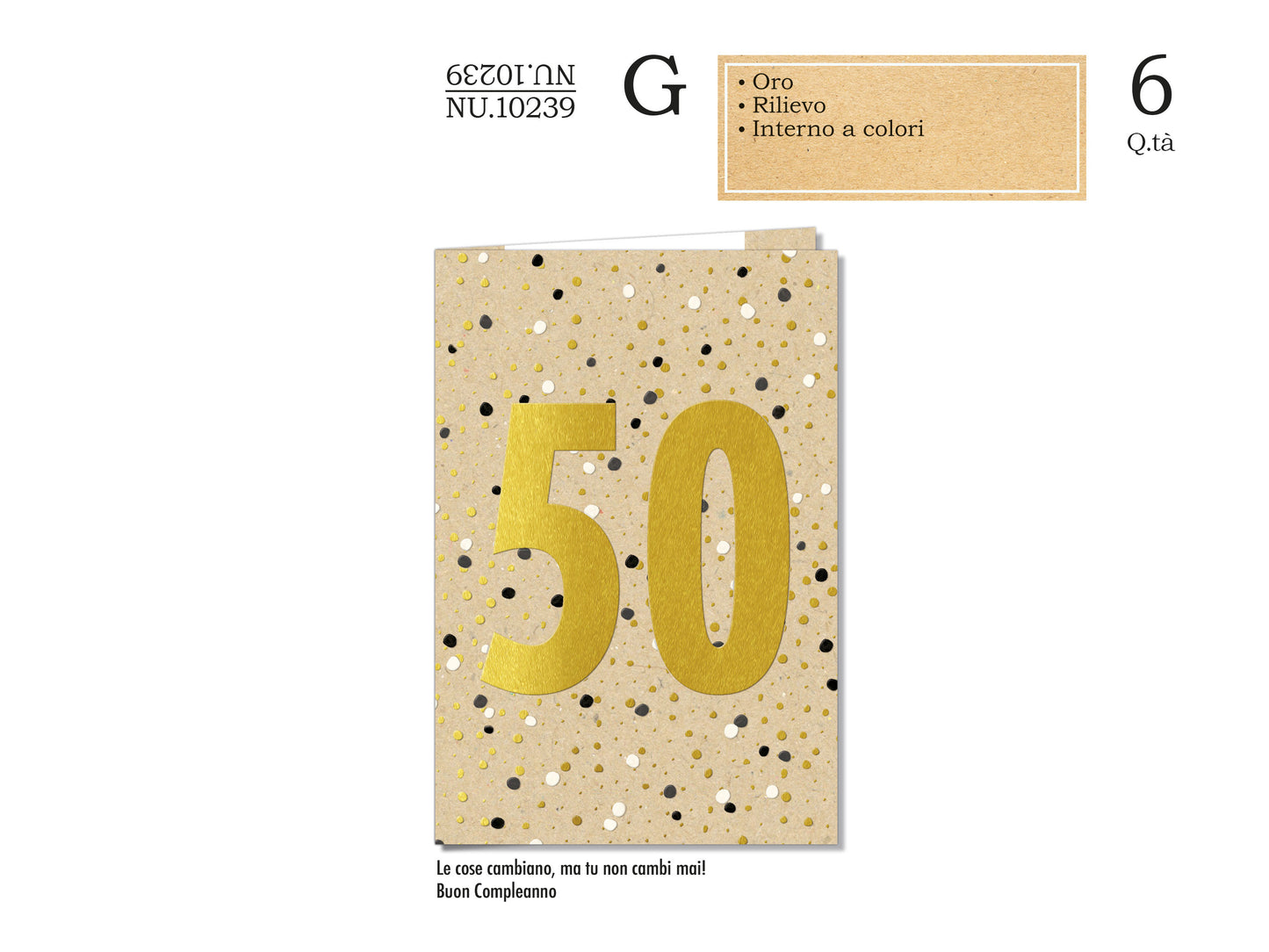 CROMO NB BIGLIETTO 50 ANNI NU.10239