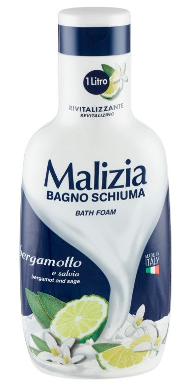 MALIZIA BAGNO SCHIUMA 1L BERGAMOTTO E SALVIA