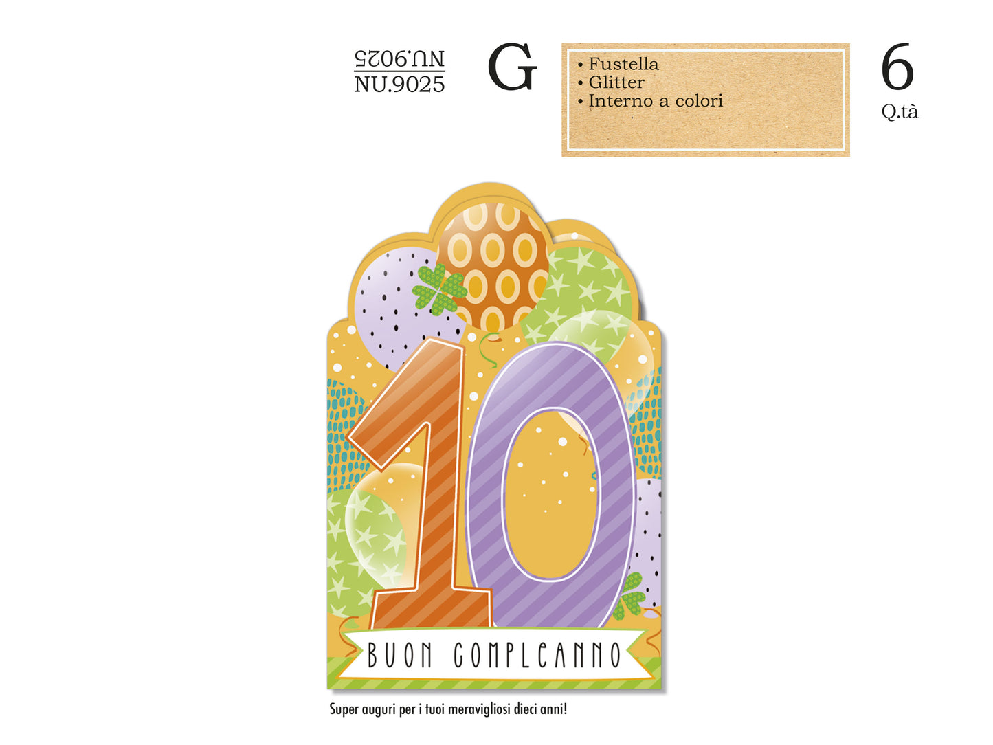 CROMO NB BIGLIETTO NUMERO 10 NU.9025