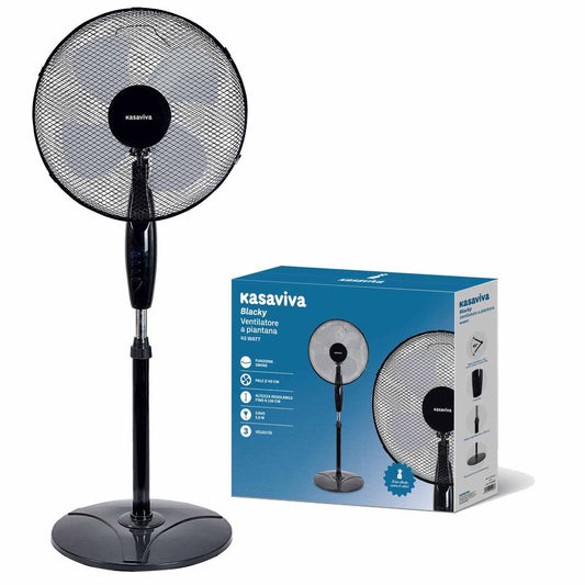 KASAVIVA BLACKY VENTILATORE A PIANTANA 45W CM.130