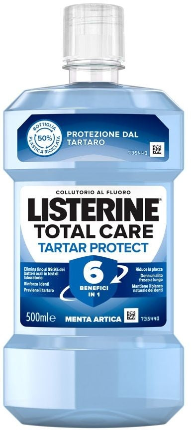 LISTERINE COLLUTTORIO 500ML TOTAL CARE TARTAR PROTECT 6 BENEFICI IN 1 MENTA ARTICA