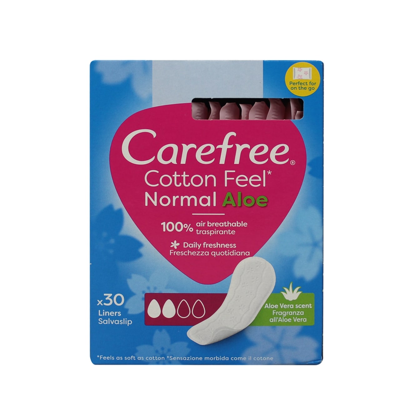 CAREFREE COTTON FEEL NORMAL ALOE SALVASLIP X30