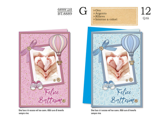 CROMO NB BIGLIETTO BATTESIMO BT.8889