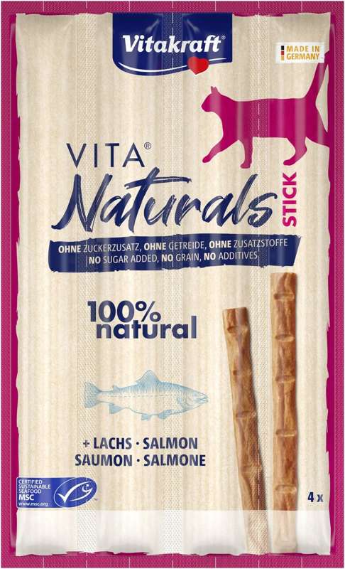 VITAKRAFT VITA NATURALS CAT STICK 20G 4PZ SALMONE