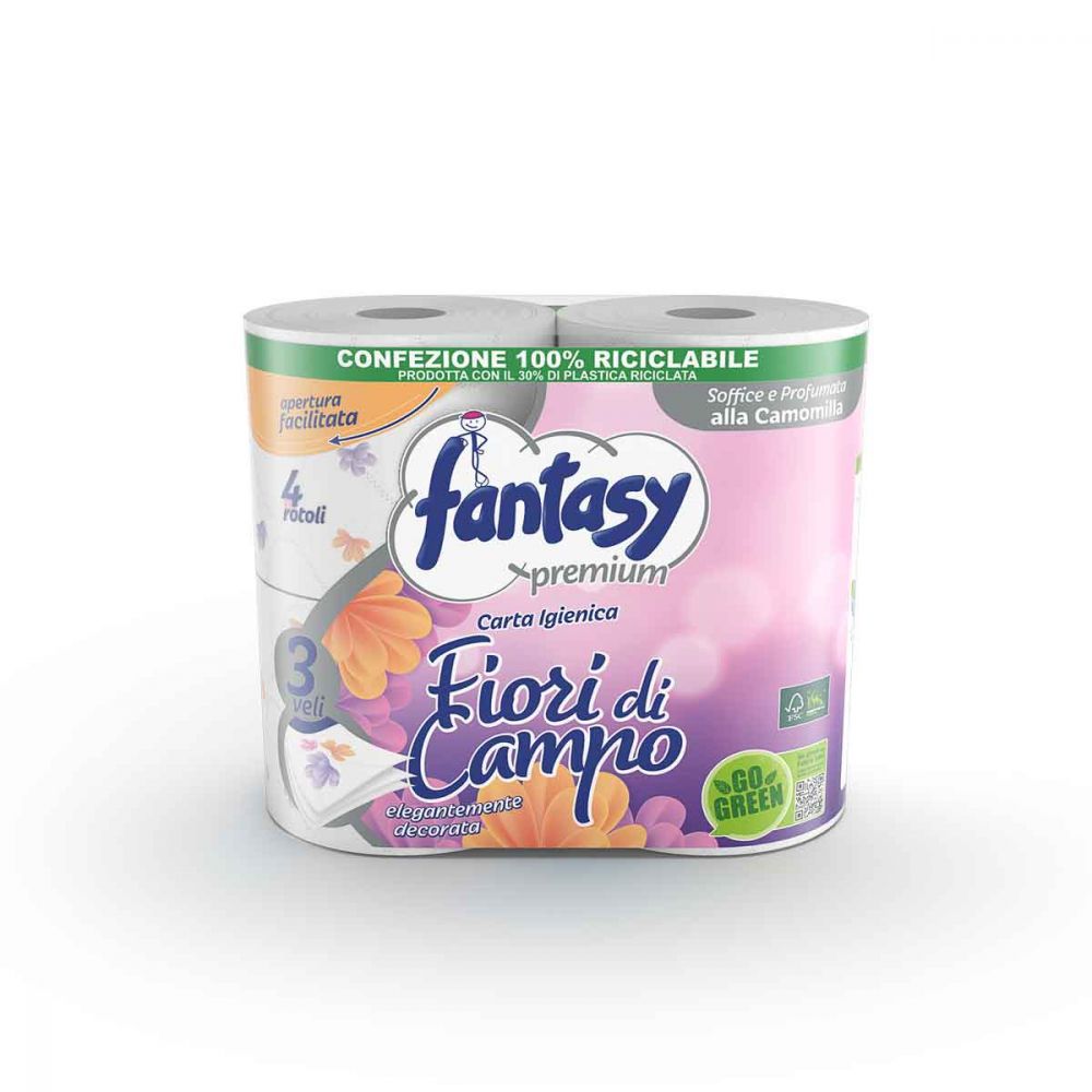 FANTASY CARTA IGIENICA FIORI DI CAMPO 2 VELI 4 ROTOLI