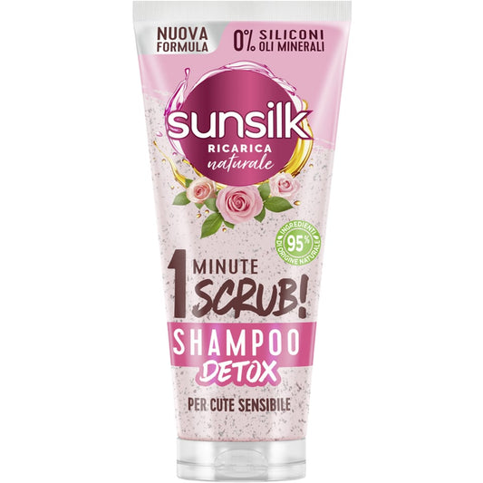 SUNSILK 1 MINUTE SCRUB SHAMPOO DETOX 200ML ROSA CUTE SENSIBILE