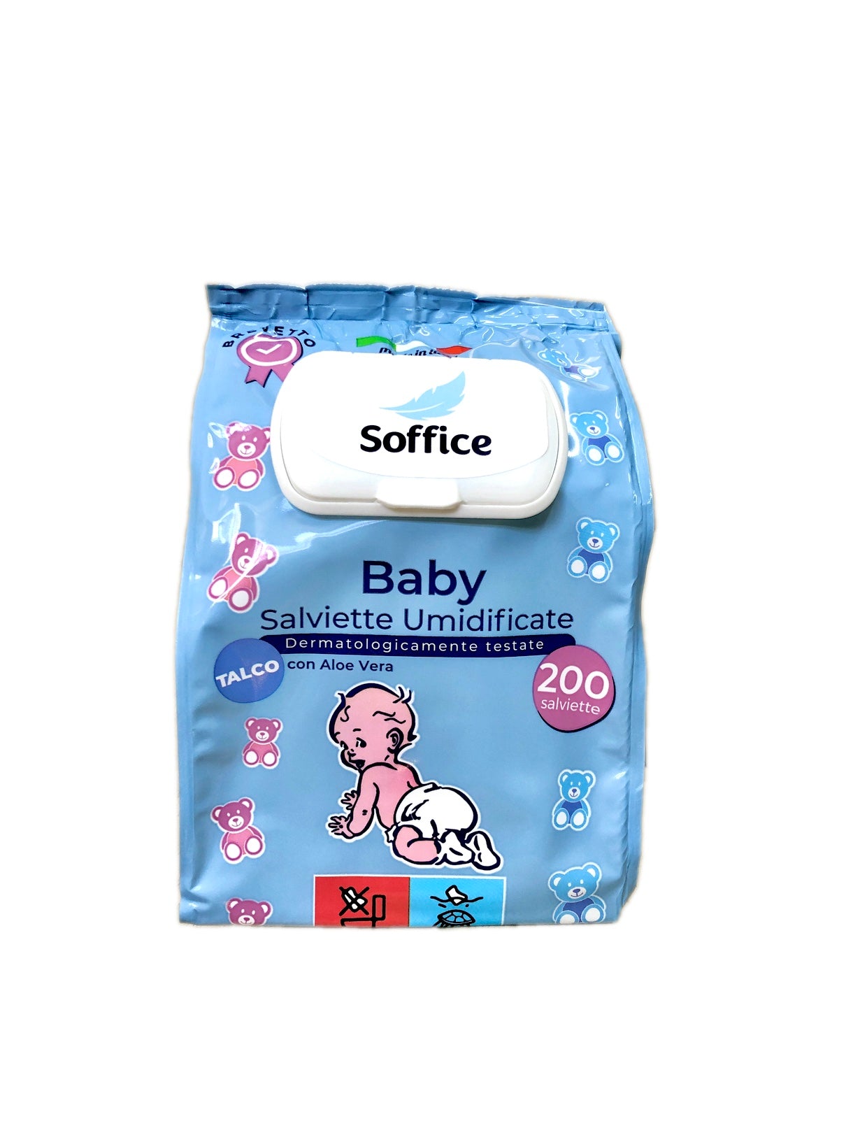 SOFFICE SALVIETTINE BABY TALCO POP-UP 200PZ