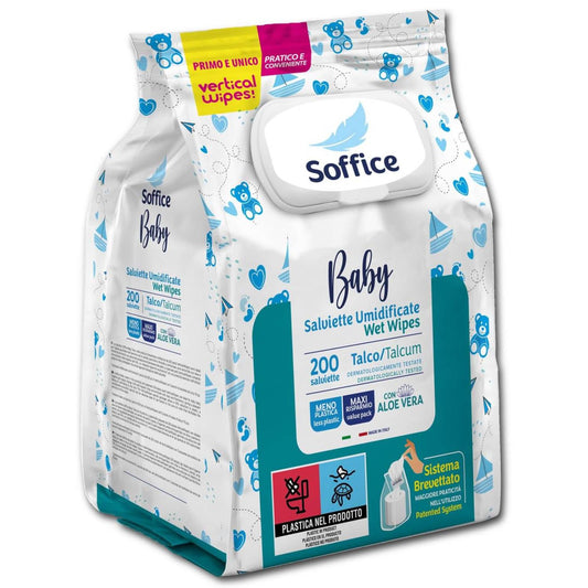 SOFFICE BABY SALVIETTE UMIDIFICATE POP-UP 200PZ TALCO CON ALOE VERA
