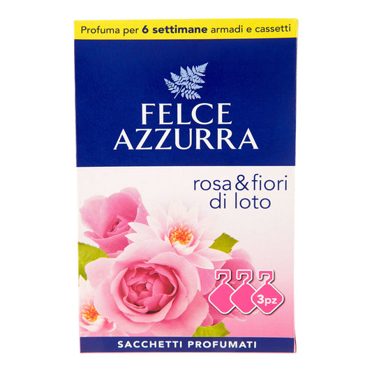FELCE AZZURRA SACCHETTI PROFUMATI 3PZ ROSA & FIORI DI LOTO