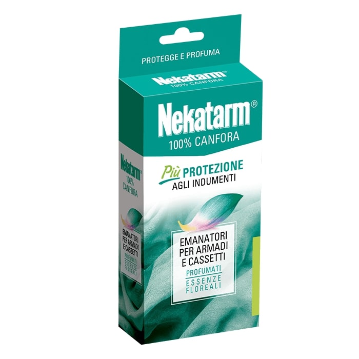 NEKATARM 100% CANFORA EMANATORI PER ARMADI E CASSETTI 30G 2PZ PROFUMATI ESSENZE FLOREALI