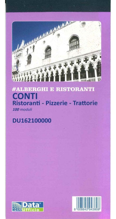 DATA UFFICIO CONTI RISTORANTI 100 MODULI CON DESCRIZIONE