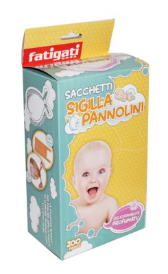 FATIGATI SACCHETTI SIGILLA PANNOLINI 200PZ