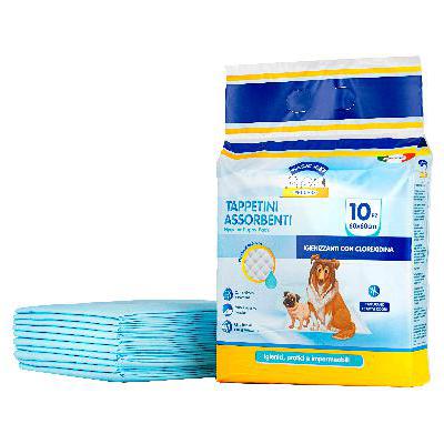CLENDY MAGIC MIKE TAPPETINI ASSORBENTI 60X60 10PZ IGIENIZZANTI CON CLOREXIDINA