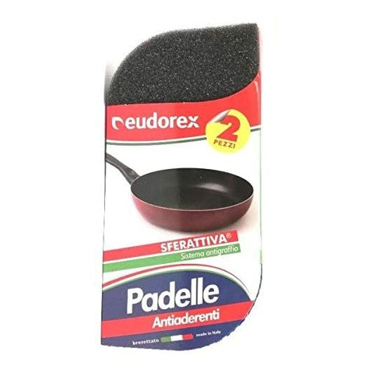 EUDOREX PADELLE ANTIADERENTI SPUGNA SFERATTIVA ANTIGRAFFIO 2PZ