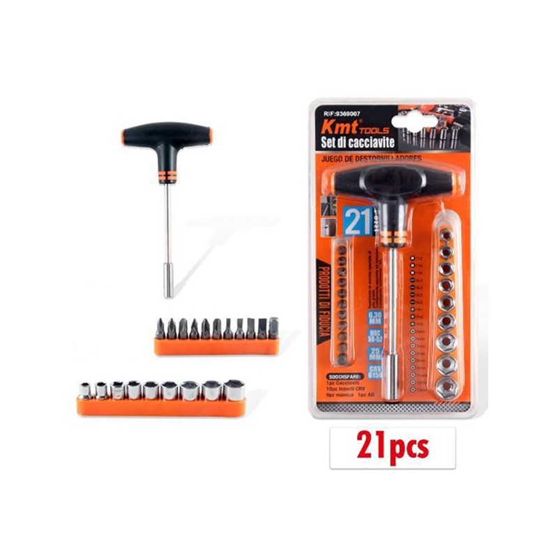 KMT TOOLS SET CACCIAVITE CON CRICCHETTO 25 PZ