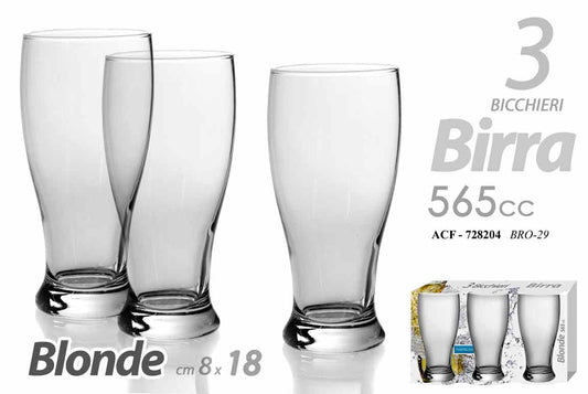 GICOS BICCHIERI BIRRA BLONDE 565CC CM.8X18