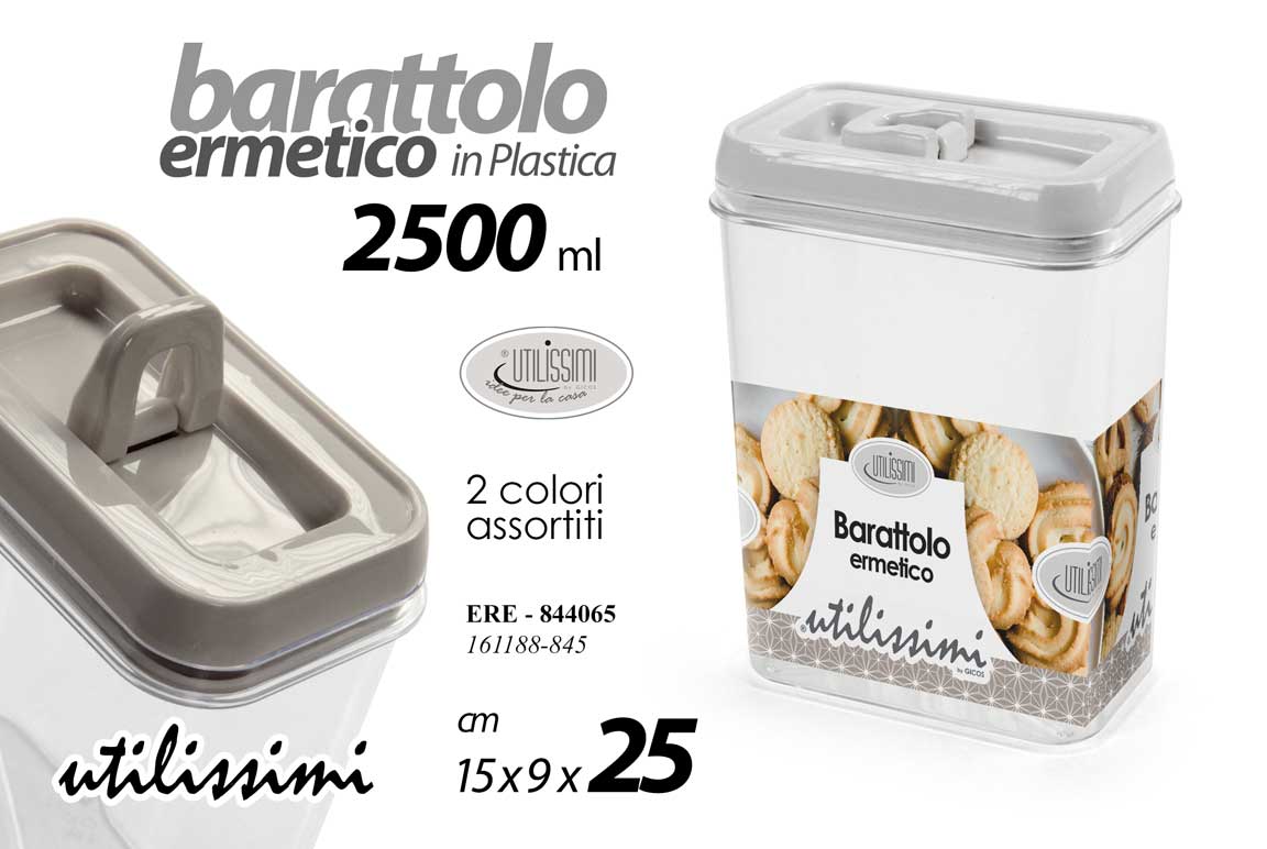 GICOS BARATTOLO ERMETICO PLASTICA 2500ML CM.15X9X25