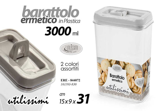 GICOS BARATTOLO ERMETICO PLASTICA 3000ML CM.15X9X31