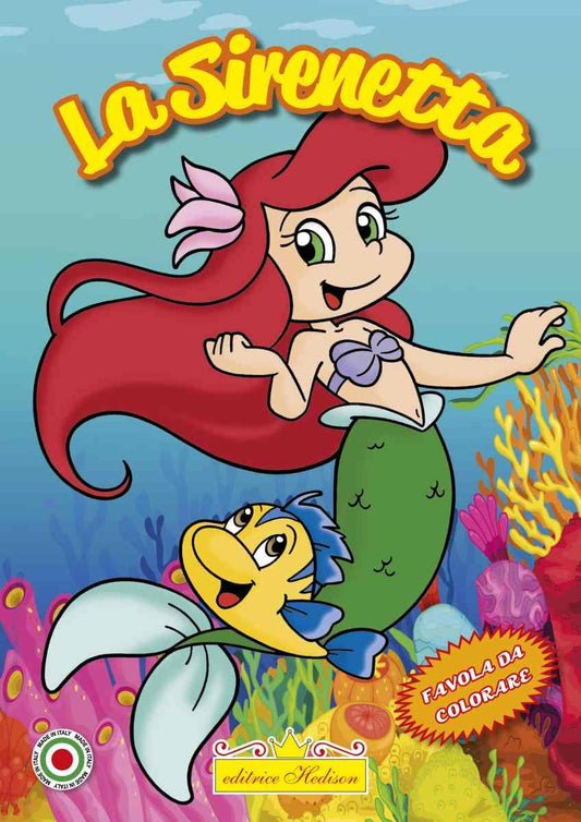 HEDISON LA SIRENETTA LEGGERE COLORARE