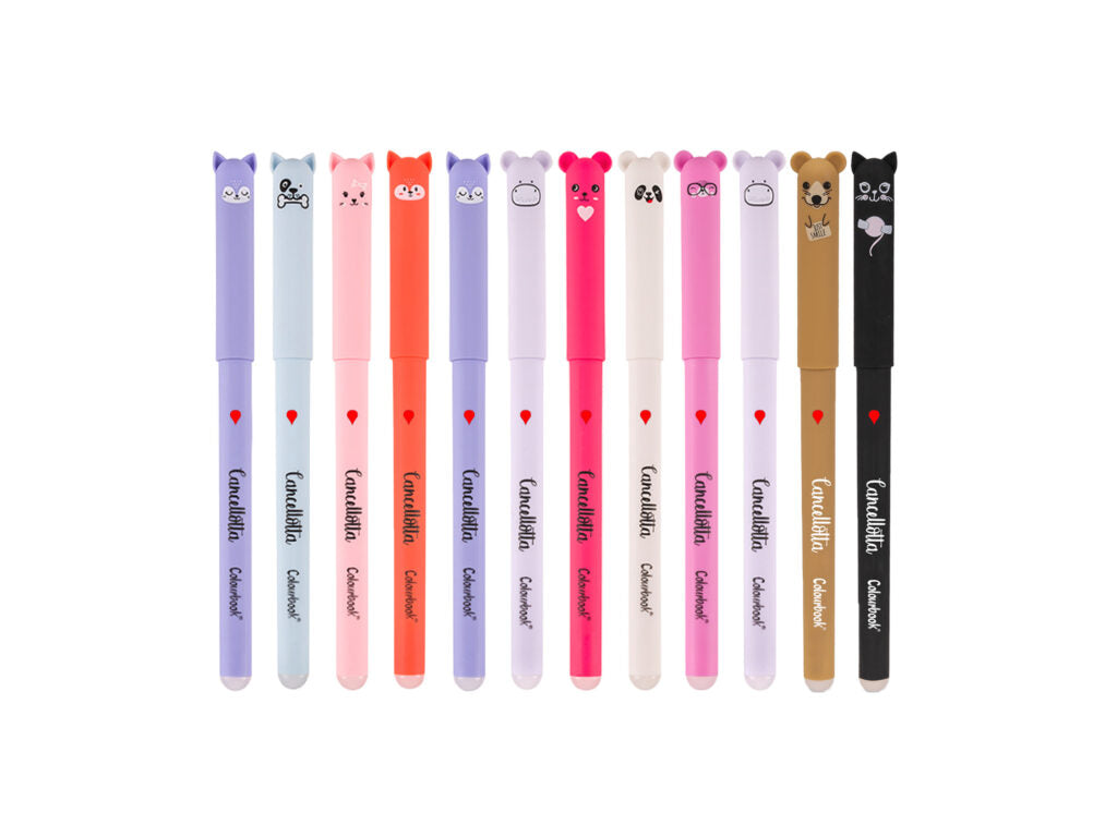 COLOURBOOK PENNA CANCELLOTTA GEL ROSSO FANTASIA