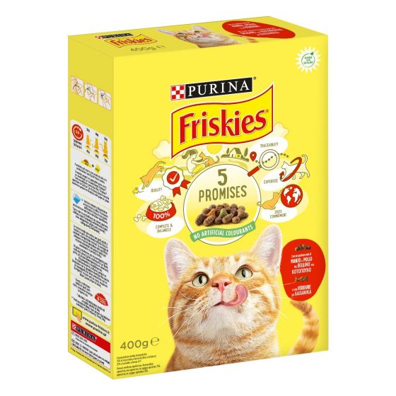 FRISKIES CROCCANTINI 400GR 5 PROMISES GATTI MANZO E POLLO CON VERDURE