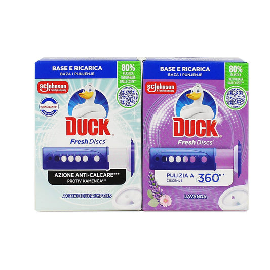 DUCK FRESH DISCS BASE + 6 DISCS ACTIVE EUCALYPTUS/LAVANDA