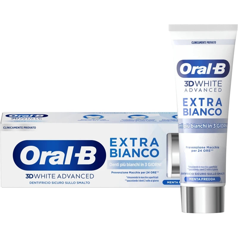 ORAL-B DENTIFRICIO 75ML 3D WHITE ADVANCED EXTRA BIANCO MENTA FREDDA