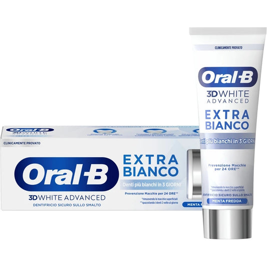ORAL-B DENTIFRICIO 75ML 3D WHITE ADVANCED EXTRA BIANCO MENTA FREDDA
